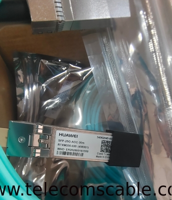SFP-25G-AOC-20m Huawei Active Optical Cable Assembly, SFP28 AOC, 25.78125G, 0.02km, A