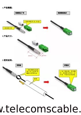 FTTH Drop Jumper With SC/Apc Connector, Model Opt-Mtc-Sc