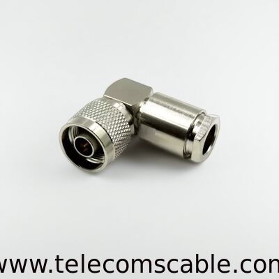 Connecteur N mâle à angle droit pour RG8U/LMR400 | Connecteur coaxial RF à angle droit